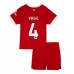 Liverpool Virgil van Dijk #4 Babykleding Thuisshirt Kinderen 2023-24 Korte Mouwen (+ korte broeken)